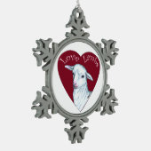 Ornement Flocon De Neige Love Lambs (Gauche)