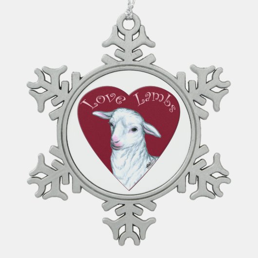 Ornement Flocon De Neige Love Lambs (Devant)