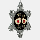 Ornement Flocon De Neige Lovebirds Ornament (Gauche)