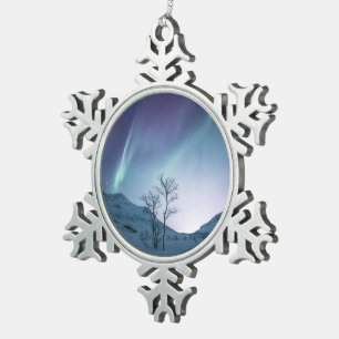 Ornement Flocon De Neige Lumières du Nord