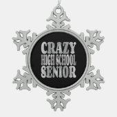 Ornement Flocon De Neige Lycée fou de Silver (Devant)