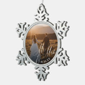 Ornement Flocon De Neige M. & Mrs Newlyweds Photo (Vue impression)