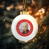 Ornement Flocon De Neige Ma première photo de Noël