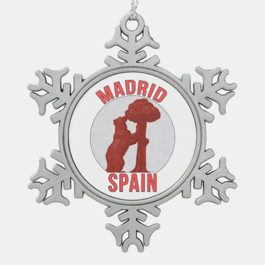 Ornement Flocon De Neige Madrid Espagne (Devant)