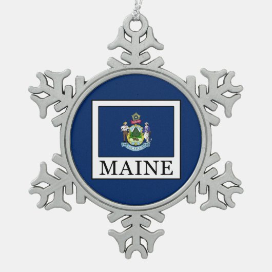 Ornement Flocon De Neige Maine (Devant)