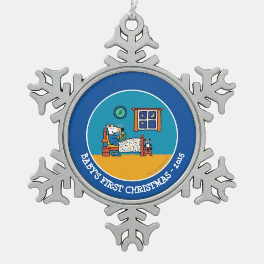 Ornement Flocon De Neige Maisy Ready pour les pyjamas Bed Blue (Devant)