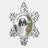 Ornement Flocon De Neige Maman de chien Lowchen (Vue impression)