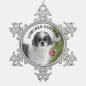 Ornement Flocon De Neige Maman de chien Lowchen (Devant)