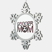 Ornement Flocon De Neige Maman de football (Vue impression)