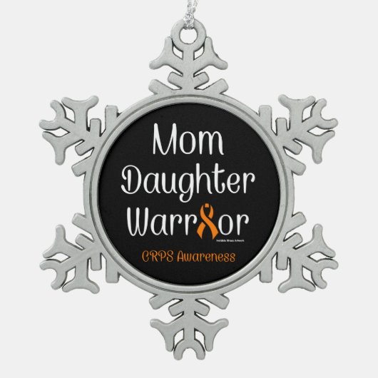 Ornement Flocon De Neige Maman Fille Guerrière...CRPS (Devant)