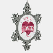 Ornement Flocon De Neige Maman la plus aimée du monde (Gauche)