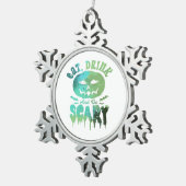 Ornement Flocon De Neige Mangez Boire Et Soyez Effrayant Halloween Lumière (Vue impression)