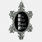 Ornement Flocon De Neige Mangez Sleep Anime Répéter l'idée cadeau Cosplayer (Gauche)