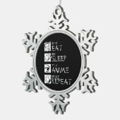 Ornement Flocon De Neige Mangez Sleep Anime Répéter l'idée cadeau Cosplayer (Vue impression)