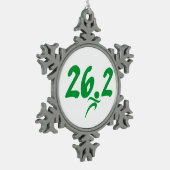 Ornement Flocon De Neige Marathon du vert 26,2 (Gauche)