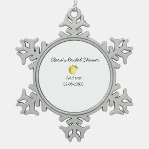 Ornement Flocon De Neige Mariage lemon simple moderne minimaliste rustique