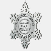 Ornement Flocon De Neige Mark Benchmark Benchmark du Parc national de Halea (Vue impression)