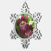 Ornement Flocon De Neige Maroon Orchids II (Vue impression)