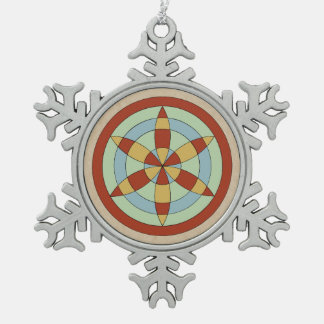 Ornement Flocon De Neige Marque de sortie Suffolk Hexafoil (Daisy Wheel)