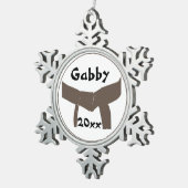 Ornement Flocon De Neige Martial Arts Brown Belt (Vue impression)