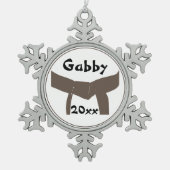 Ornement Flocon De Neige Martial Arts Brown Belt (Devant)