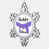 Ornement Flocon De Neige Martial Arts Purple Belt Rank (Vue impression)