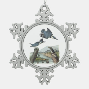 Ornement Flocon De Neige Martin-pêcheur ceinturé par Audubon