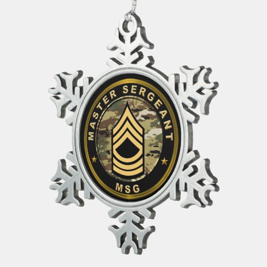 Ornement Flocon De Neige Master Sergeant MSG (Vue impression)