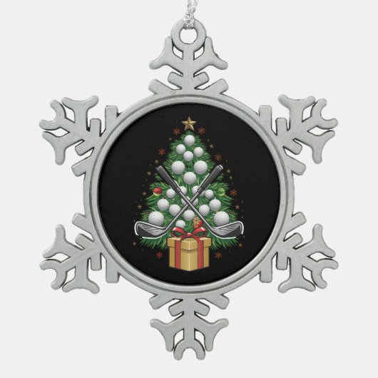 Ornement Flocon De Neige Matériel de golf Christmas Tree Golf (Devant)