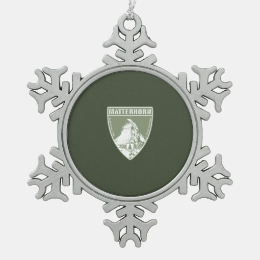 Ornement Flocon De Neige Matterhorn Suisse Italie (Devant)