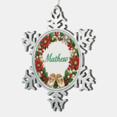 Ornement Flocon De Neige Matthew Baby’s First Christmas Snowflake Ornament (Vue impression)