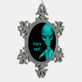 Ornement Flocon De Neige Mauvais Alien, Tu es le prochain ! (Gauche)