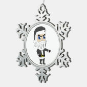 Ornement Flocon De Neige méchant santa claus (Vue impression)