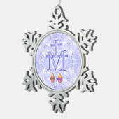 Ornement Flocon De Neige Médaillon Miraculeux (Vue impression)