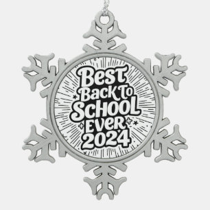 Ornement Flocon De Neige Meilleur Retour À L'École Jamais Flocon De Neige O