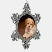 Ornement Flocon De Neige Mélange de caniche de bébé ou chiot maltais de (Gauche)