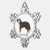 Ornement Flocon De Neige Mélange de canicules bernoises, ornement de Noël b (Vue impression)