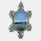 Ornement Flocon De Neige Memorial Bridge, Springfield, MA Ornament (Gauche)