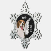 Ornement Flocon De Neige Mémorial du Beagle Angel Dog (Vue impression)