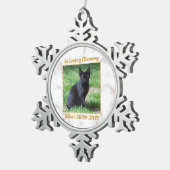 Ornement Flocon De Neige Mémorial en marbre blanc et or (Vue impression)