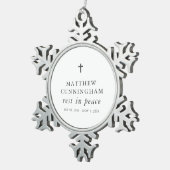 Ornement Flocon De Neige Mémorial funéraire Repos en paix Moderne Simple Cr (Vue impression)