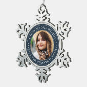 Ornement Flocon De Neige Memorial Love Beyond Words Élégant Photo Chic (Vue impression)