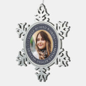 Ornement Flocon De Neige Memorial Love Beyond Words Élégant Photo Chic (Vue impression)