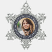 Ornement Flocon De Neige Memorial Love Beyond Words Élégant Photo Chic (Devant)