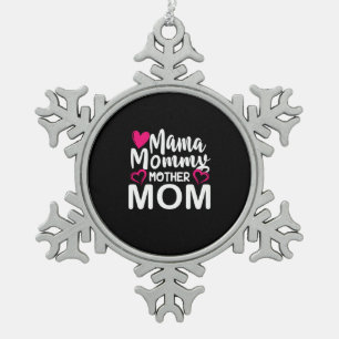 Ornement Flocon De Neige Mère Art maman maman maman maman maman