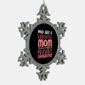 Ornement Flocon De Neige Mère cadeau | Fière Maman Merveilleuse Anniversair (Gauche)