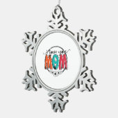 Ornement Flocon De Neige Mère Cadeau Je t'aime Mère (Vue impression)