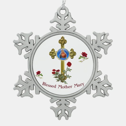 Ornement Flocon De Neige Mère MAry (Devant)