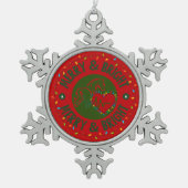 Ornement flocon de neige Merry & Bright (Devant)