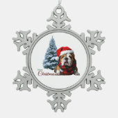 Ornement Flocon De Neige Merry Christmas Bulldog (Devant)